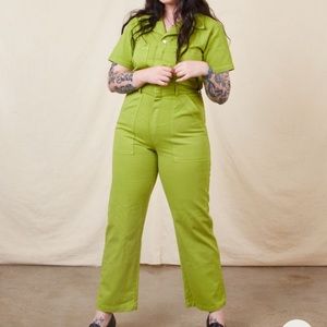 Big Bud Press Short Sleeve Jumpsuit (Gross Green) *CURRENTLY OUT OF PRODUCTION*